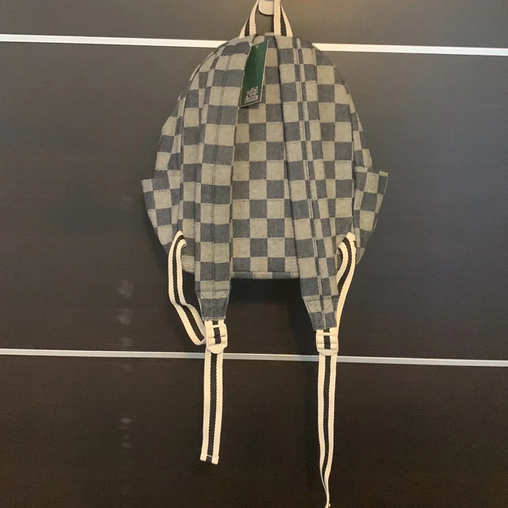 Wild Fable Medium Dome Check Print Colorblock Backpack